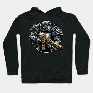 Brotherhood of steel carrying gold plated riffle Hoodie